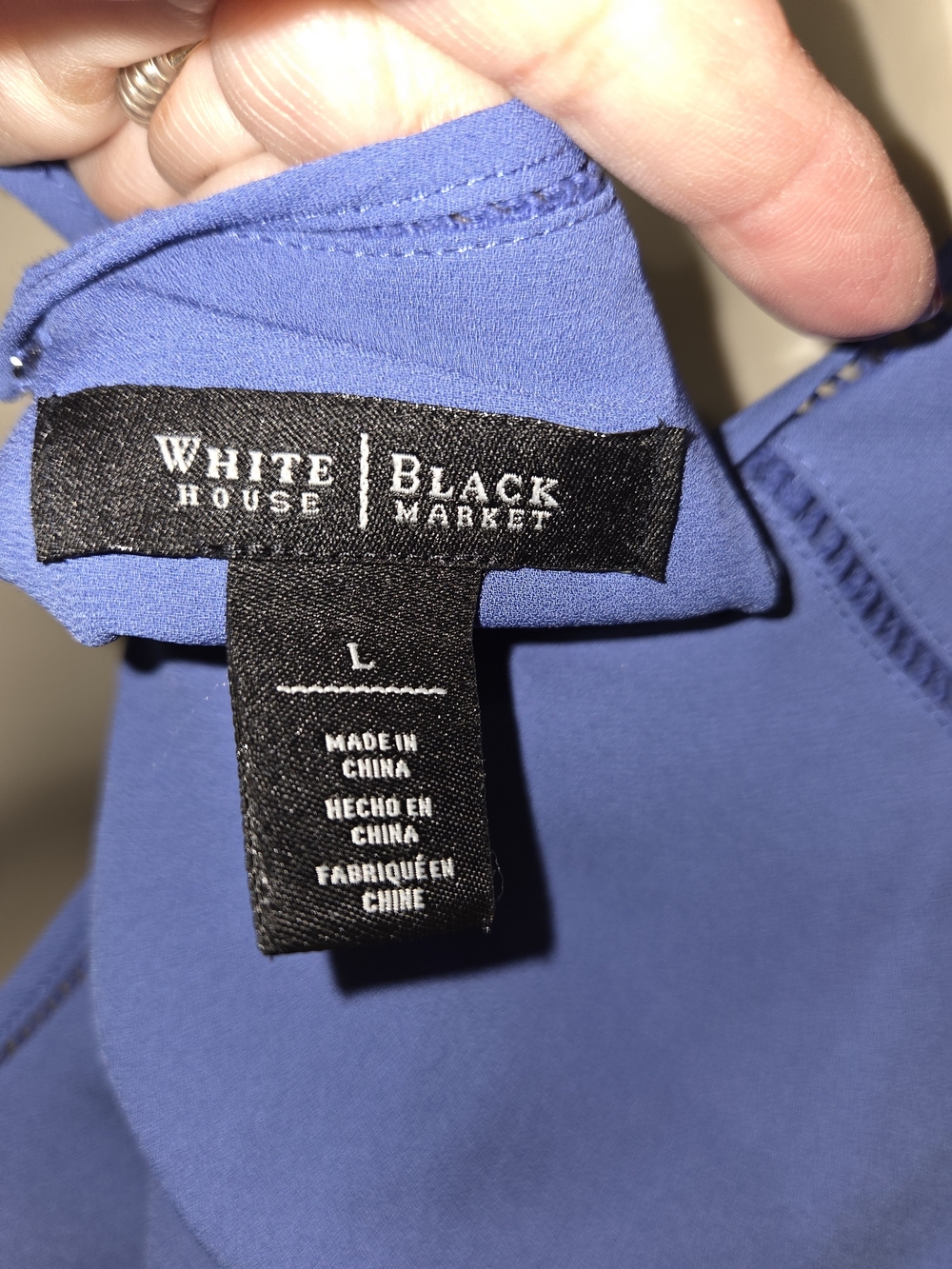 White House Black Market Periwinkle Sleeveless Scoop Neck Tank - Picture 6 of 8